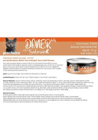 Resim Döner Bites Sos İçinde Somonlu Yetişkin Konserve Kedi Maması 6 Adet-70 Gr 