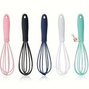Resim 1 adet SHAON Silikon Çırpıcı - Hamur için Mini Çırpıcı, Pişirme için Balon Çırpıcı, Paslanmaz Çelik Çırpıcı ile Süt Köpürtücü, Krem ve Yumurta Beyazlarını Çırpma için Mükemmel, Pişirme Gereksinimleri | Modern Mutfak Aracı | Dayanıklı Mutfak Eşyası 
