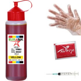 Resim Eurink BROTHER DCP-130C Yazıcı uyumlu mürekkep Yellow 500 ml 