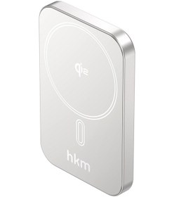Resim Mag Q-Elite Wireless 5.000 Mah 20W Qi2 Magsafe Uyumlu Manyetik Kablosuz Ince Powerbank Gümüş Renk 