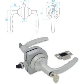 Resim HOPPE HCS ALUMİNYUM ÇERÇEVELİ KAPI KOL VE KİLİDİ 