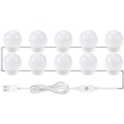 Resim Xindoker 10'lu Paket Dokunmatik Ayna Işığı 3 Renk Ayarı Doğal Beyaz, Saf Beyaz, Islak Beyaz Usb Güzellik Işığı Makyaj Odası Banyo Ayna Lambası 