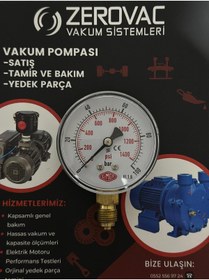 Resim SIMGA 0-100 Bar Çap Ø63 Mm Alttan Bağlantılı Kuru Tip Manometre 