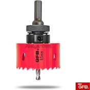Resim Gfb Bi Metal Panç Metal Testere 76 mm + Hex Düz Girişli Adaptör 
