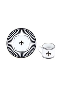 Resim Siyah Aşk Türk Kahve Fincanı Altın - Beyaz - Siyah 