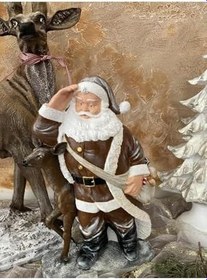 Resim wowocraft Noel Baba ve Geyik Standart 32 x 23 