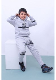Resim Panios Kids Alt-üst 3'lü Erkek Çocuk Yazı Baskılı Bel Detayı Lastikli Pijama Takımı Çok Renkli 