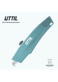 Resim Uttıl Pauk06-h 3 Kademeli Kanca Bıçaklı Maket Bıçağı Güçlü Vidasız Gövde 