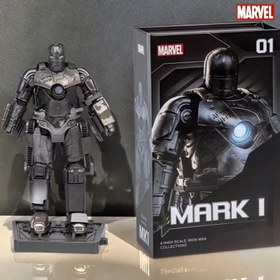 Resim MARVEL Resmi Lisanslı Demir Adam Zırh Mark I Aksiyon Figürü - 4 inç Süper Kahraman Koleksiyon, Çalışır Hareketli Eklemler, Altın/Gri & Kızıl Ark Reaktörlü, Şömine Taban ve Aksesuar Desteğiyle Fanlar İçin Özel Üretim Mark I Takım Elbise Maketi Doğum Günü/Noel Hediyesi, İnce Detaylarla Donatmış Zırh Panelleri Pozlanabilen Kol ve Bacaklar Masa Şovu için Marvel Süper Kahraman Aksiyon Figürü 