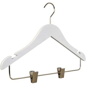 Resim Nyn Ahşap 7-14 Yaş Mandallı Genç Çocuk Askısı Beyaz Renk 6 Adet 