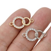 Resim 5 adet Çift Halklı Şans Bağlantısı Takı Yapımı Bileklik Kolye DIY Aksesuarları 24x13mm 