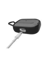 Resim Apple Uyumlu AirPods Pro Raptic Clear Serisi Askı Aparatlı Kulaklık Kılıfı Siyah 