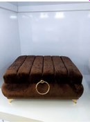 Resim Dekoratif Kahve Renk Kadife Gondol Kutu 