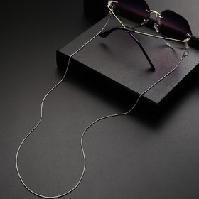 Resim Şık Minimalist Titanyum Çelik Yılan Kemikli Gözlük Zinciri - Kadınlar için Anti-Dolaşma Gözlük Askısı, Moda Maske Tutucu, Dayanıklı Hafif Tasarım, Noel Hediyesi, Güneş Koruma Aksesuarı, Şık Modern Aksesuar, Yüksek Kalite Bitim 