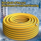 Resim 5/10/20 metre dayanıklı, çizilmeye ve aşınmaya karşı dirençli kauçuk hortum, sızdırmaz su borusu - ev kullanımı, balkon, araba yıkama için uygun, tüm mevsimlerde kullanılabilir 