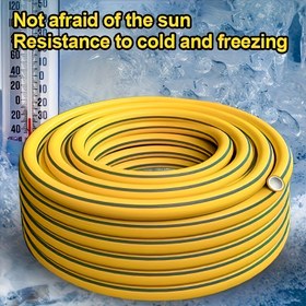 Resim 5/10/20 metre dayanıklı, çizilmeye ve aşınmaya karşı dirençli kauçuk hortum, sızdırmaz su borusu - ev kullanımı, balkon, araba yıkama için uygun, tüm mevsimlerde kullanılabilir 