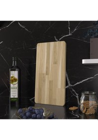 Resim Asra Trend Doğal Sunum Servis Kesme Tahtası Meşe 