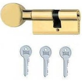 Resim Kale Kilit 164 Gm Standart Silindir Mandallı Barel - Sarı 68 Mm 