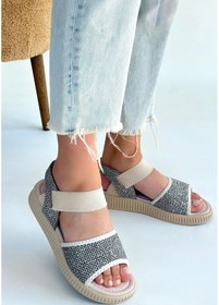 Resim Jake Yeşil Hasır Cilt Sandalet Çok Renkli 