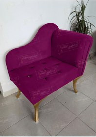 Resim aldagelsin Yeni Model Ters Kol Tekli Köşe Koltuğu Josefin Bench Gold Ayak 