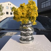 Resim 1 adet Bohemya Tarzı Disko Vazo, Düğün Partisi için Yaratıcı Yuvarlak Silindir Cam Çiçek Vazosu, Tatil, Oturma Odası TV Standı, Modern Ev Dekoru, Bitkiler, Çiçekler, Kuru Çiçekler, Bahçecilik, Masaüstü Süsleme 