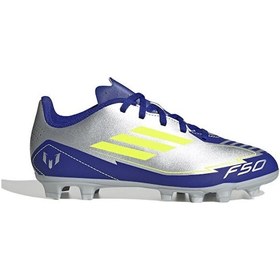Resim adidas F50 Club Messi Çocuk Gri Çim Saha Kramponu 