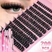 Resim İnce Küme Rüzgarlı Kirpik Seti 8-16Mm, Çekiç ve 2 Kirpik Fırçası Dahil. Doğal Görünüm Tek Kirpik, Kabarık DIY Sahte Kirpikler, 30 40 80D Kıvırcık - Başlangıçlar ve Yeniden Kullanılabilirler İçin Uygun., Kirpik Uzatma, Makyaj Temel Gereksinimleri, Doğal Görünüm, Bebek Tarzı Kirpikler, Hafif Kirpikler, Dayanıklı Kirpikler, Sahte Kirpik Seti, Kirpik Küme, Makyaj Severler, Güzellik Tutkunları, Kirpik Tutkalı, Tam Kirpik Seti, Kirpik Seti, Kirpik Küme 