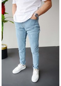 Resim Erkek Açık Mavi Slim Fit Jean Pantolon Jry01 Açık Mavi 