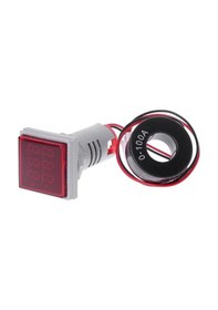 Resim 22mm Dijital Voltmetre Ampermetre Kare Ac 60- 500v 0-100a Kırmızı 