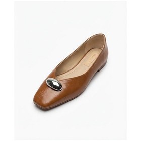 Resim Sister İn Love Olive Toka Detalı Kadın Babet Taba 
