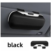 Resim Chuangyinshop Taşınabilir Araba Gözlük Kılıfı Evrensel Güneşlik Gözlük Tutucu Düğmeli 4 Renk Siyah 