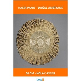 Resim Doğal Hasır Duvara Asmalı Pano 50 Cm Dekoratif 1 Adet 