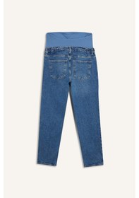 Resim Defacto Straıght Fıt Beli Lastikli Bilek Boy Jean Yıkamalı Hamile Pantolon H2077ax26smnm28 