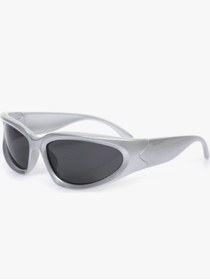 Resim EMC Trend Aksesuar Gri Çerçeve Siyah Cam Bisiklet Güneş Gözlüğü Unisex 