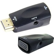 Resim Ti-Mesh Hdmı Male To Vga Female Video Converter Adapter With Audio Cable 1080P Pc Hdtv 