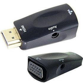 Resim Ti-Mesh Hdmı Male To Vga Female Video Converter Adapter With Audio Cable 1080P Pc Hdtv 