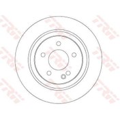 Resim Trw DF6788S Fren Diski Arka Dolu Ø300 5 Bijon Mercedes Vito W447 2014- 