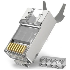 Resim Yüksek Performanslı Altın Kaplama Rj45 8p8c Cat7 Konnektör-2 Adet 