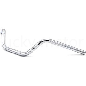 Resim Xuweiwei Chrome 7/8" 22mm Universal Motosiklet Drag Bar Gidon Vintage Cafer Racer Tracker Harley Honda Suzuki Kawasaki Yamaha 