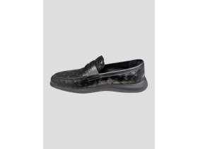 Resim Voyager M211-1 Erkek Deri Spor Taban Loafer Ayakkabı Siyah 