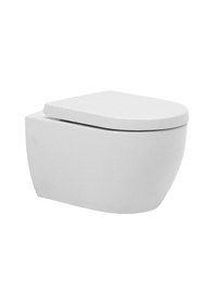 Resim Turkuaz City Kanalsız Asma Klozet + Slim Yavaş Kapanan Kapak 