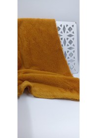 Resim Hardal Sarısı Peluş Kumaş 