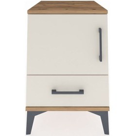 Resim Kronos Komodin 2 Raflı Tek Çekmeceli Tek Kapaklı 44x59x64 Çam... Çam 