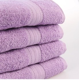 Resim Bordürlü Mor El/yüz Havlusu Mor 