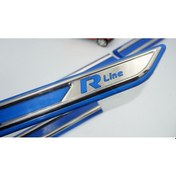 Resim Volkswagen Vw R Line 3M 3D Yan Çamurluk Krom Bıçak Logo Arma 