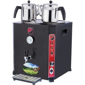 Resim eurofaz Işıkgaz Sılverınox - Elite Jumbo 36 Lt Siyah Çay Makinesi 