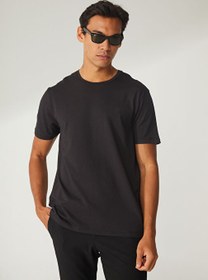 Resim Beymen Business Bisiklet Yaka Siyah Erkek T-Shirt 4B4800000002 