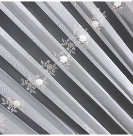 Resim Tül Perde Brillant Tayga Desen Quantum Koleksiyon Ürünü Ekru 