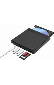 Resim Triline Harici DVD-RW USB 3.0 + SD TF Kart Okuyucu + 3.0 USB Hub Çoklu Cihaz Uyumu 