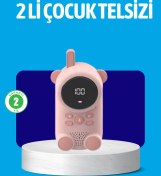 Resim Usb Şarjlı Çocuk Telsizi Renkli Ekran, Vox Modu, Kompakt Tasarım 